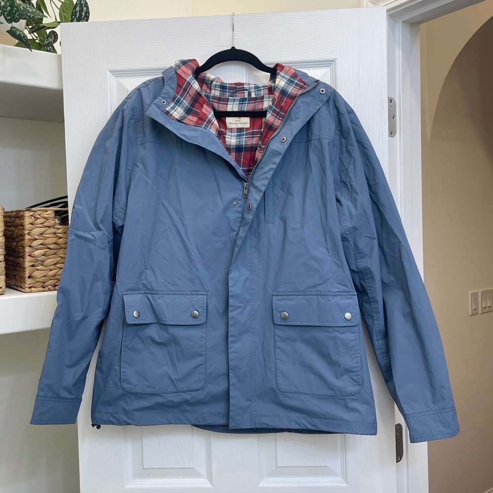 Marine Layer Wind Breaker Plaid Interior Size XL